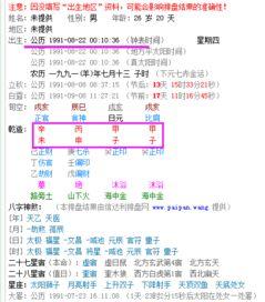 91年八月的八字是什么,揭秘命运轨迹与人生走向